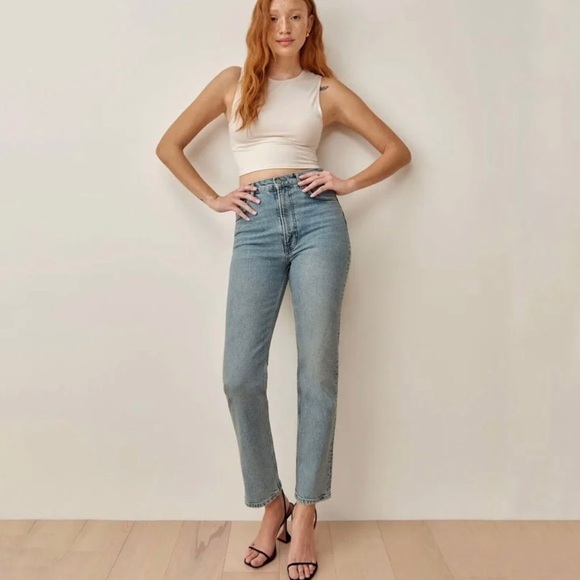Reformation liza ultra high‎ rise straight aden - Picture 3 of 11